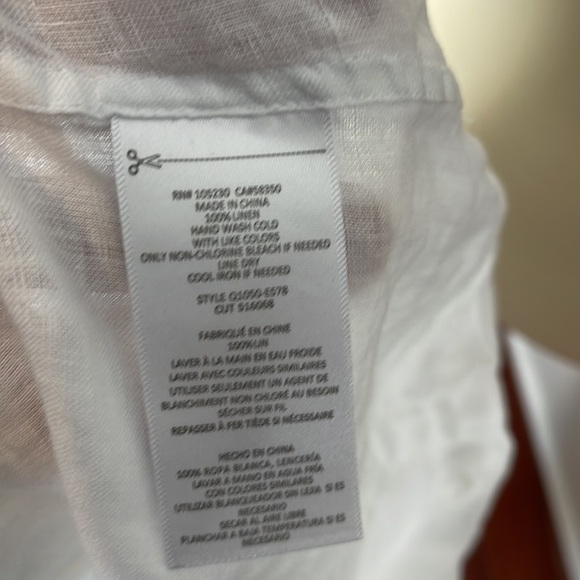 Equipment 100% linen sleeveless button‎ down size M - Picture 11 of 11